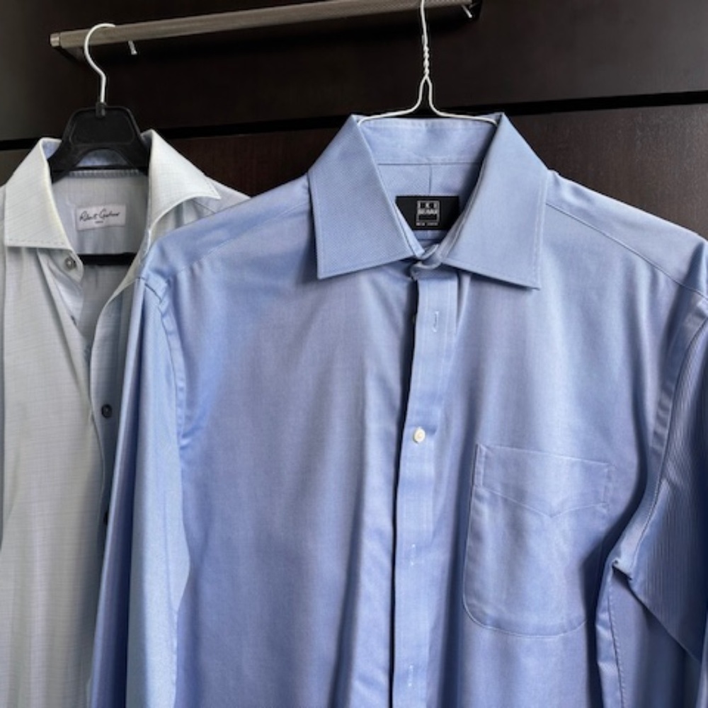 Ike Behar Blue Dress Shirt (Medium-good shape)